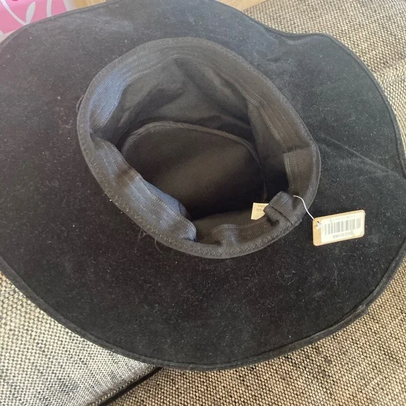 Black Fall Hat, Dolls Kill, Wool, Felt, Cotton, Witch, Western! NWT! - Picture 4 of 4